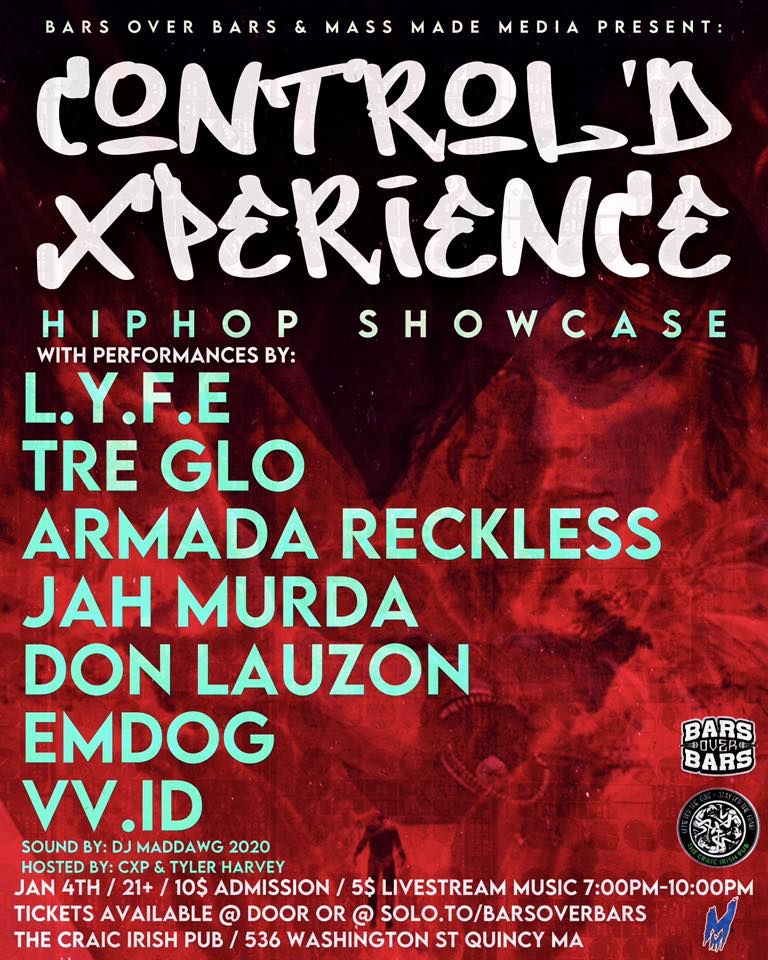 Bars Over Bars & Mass Made Media Present Control’d XPERIENCE 01/04/23