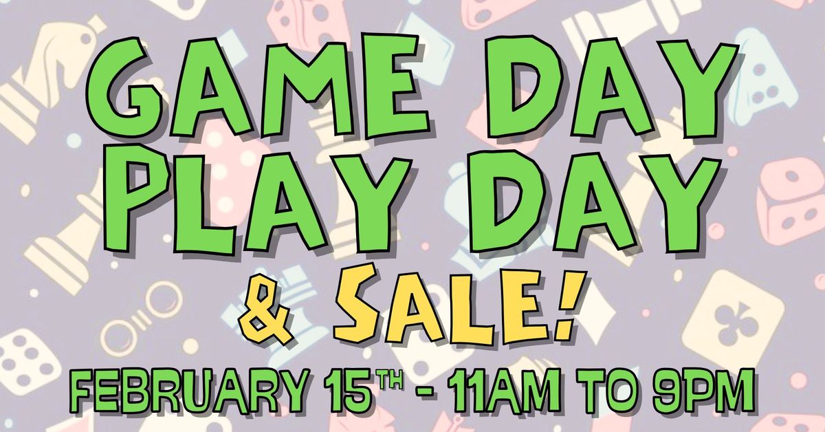 Game Day Play Day & Sale at EC!