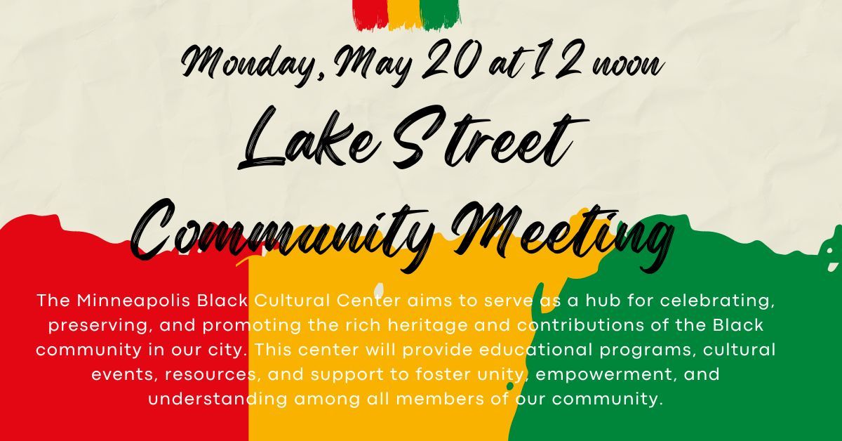 Lake Street Community Engagement Meeting 