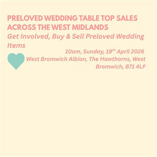 Preloved Wedding Table Top Sale - West Bromwich