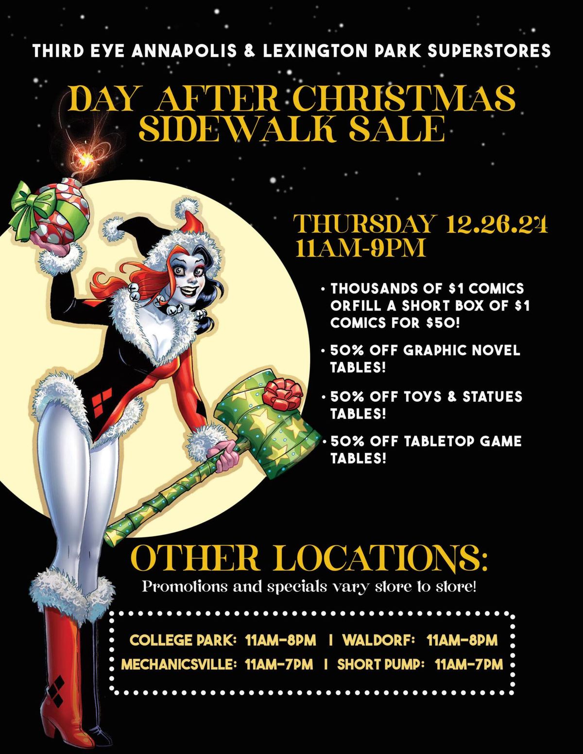 THURS 12\/26\/24: Day After Christmas Sidewalk Sale