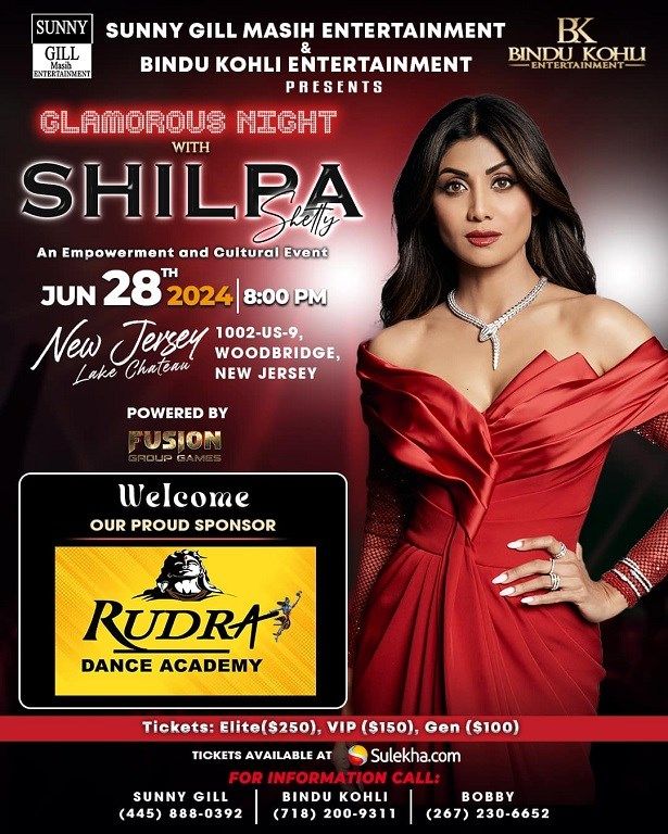 Glamorous Night with Shilpa Shetty in New Jersey