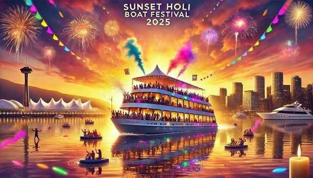 Sunset Holi Boat Festival 2025 Vancouver