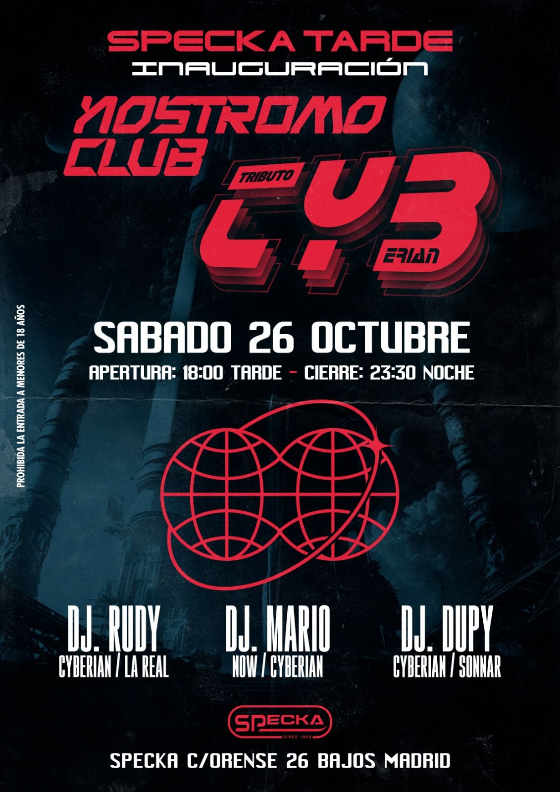 Nostromo Club (Tributo Cyberian): Rudy + Mario Boldoba + Dupy