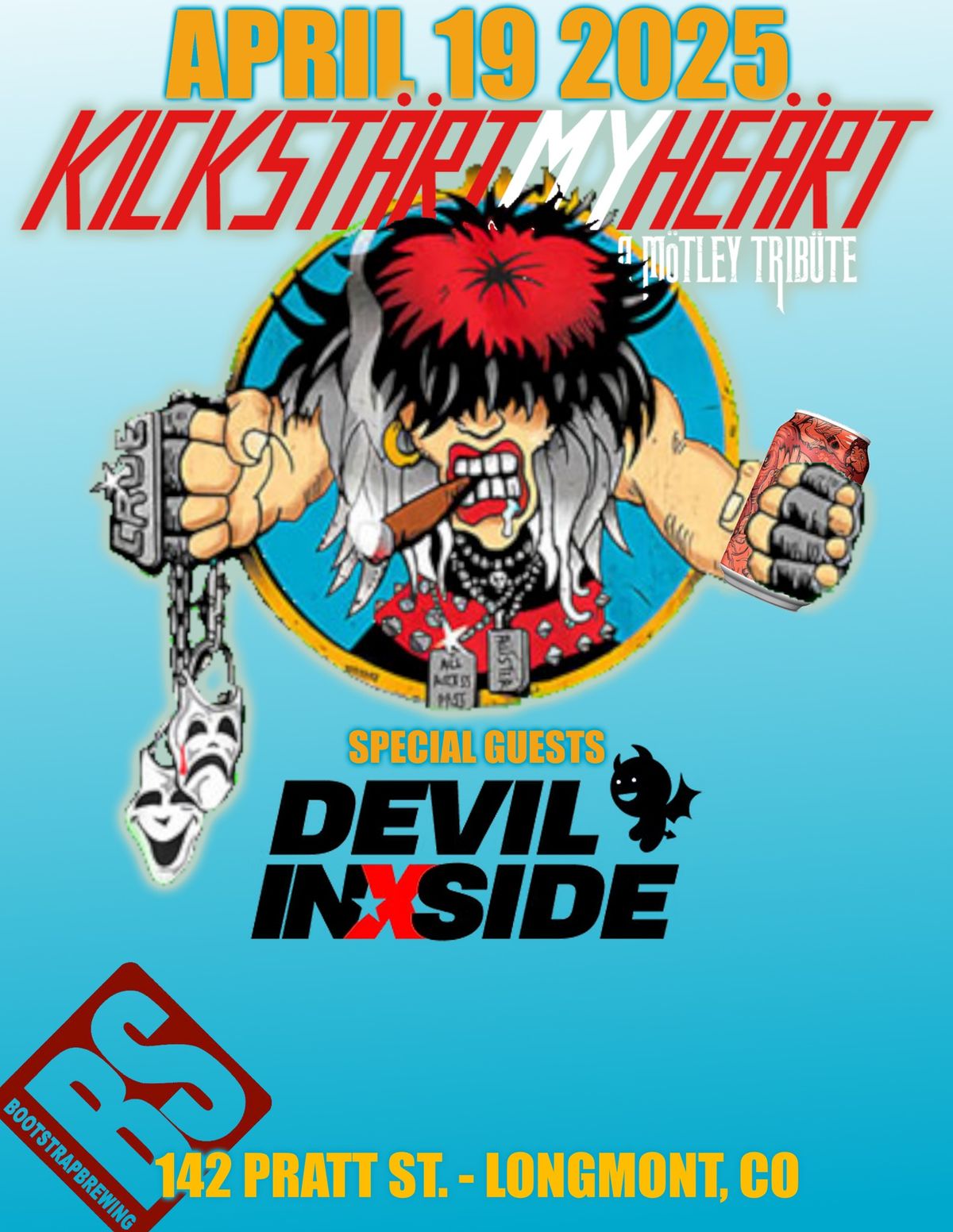 Kickstart My Heart: A Motley Tribute \/ DevilINXSide throw some back at Bootstrap Brewing