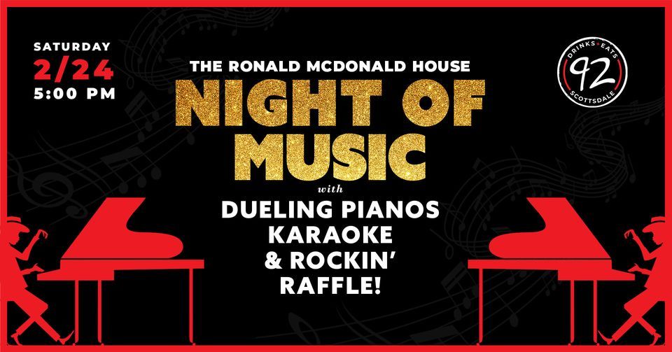 Ronald McDonald House Night of Music - with Dueling Pianos, Karaoke, & Rockin' Raffle