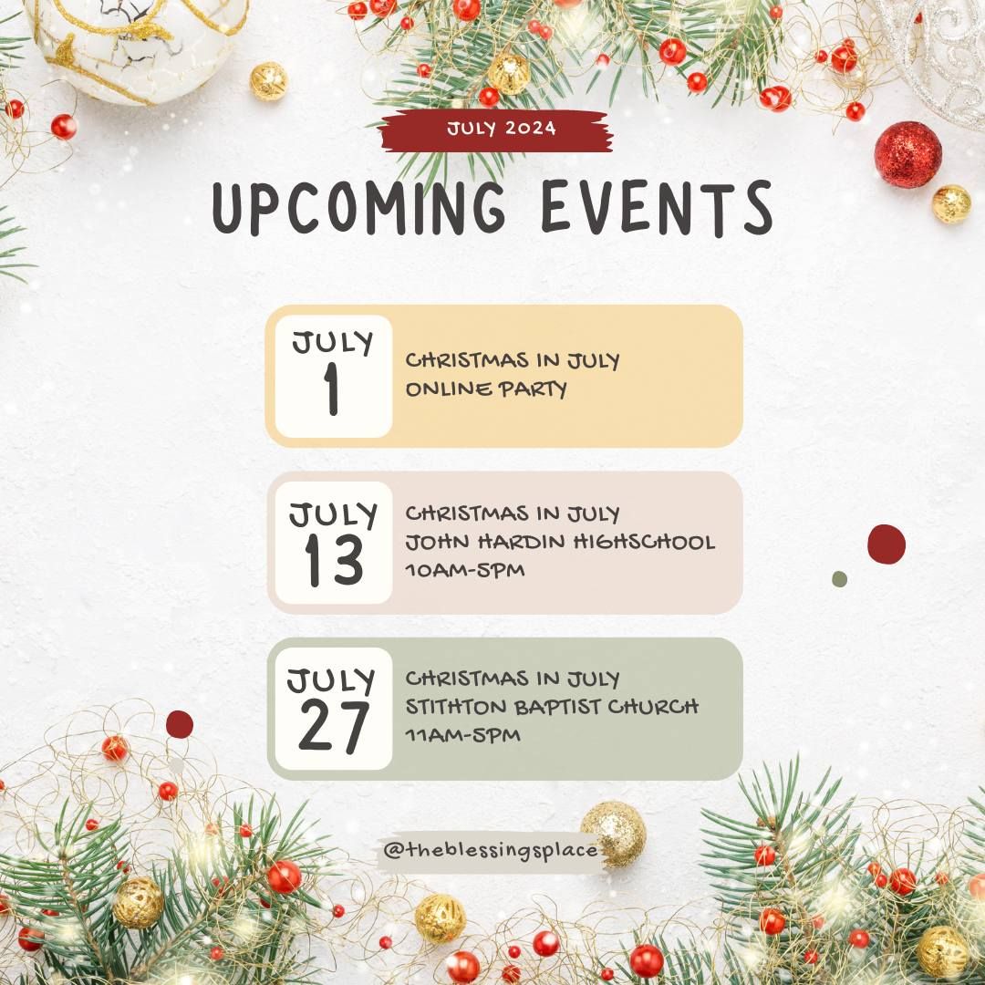 Christmas In July Event