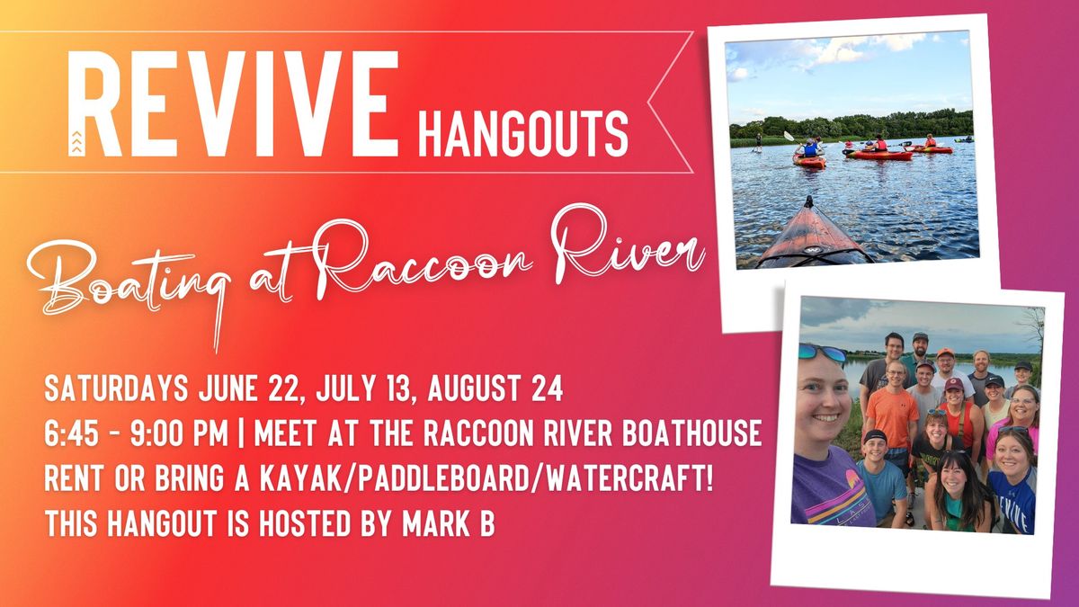 Cancelled: Hangout: Boating at Raccoon River