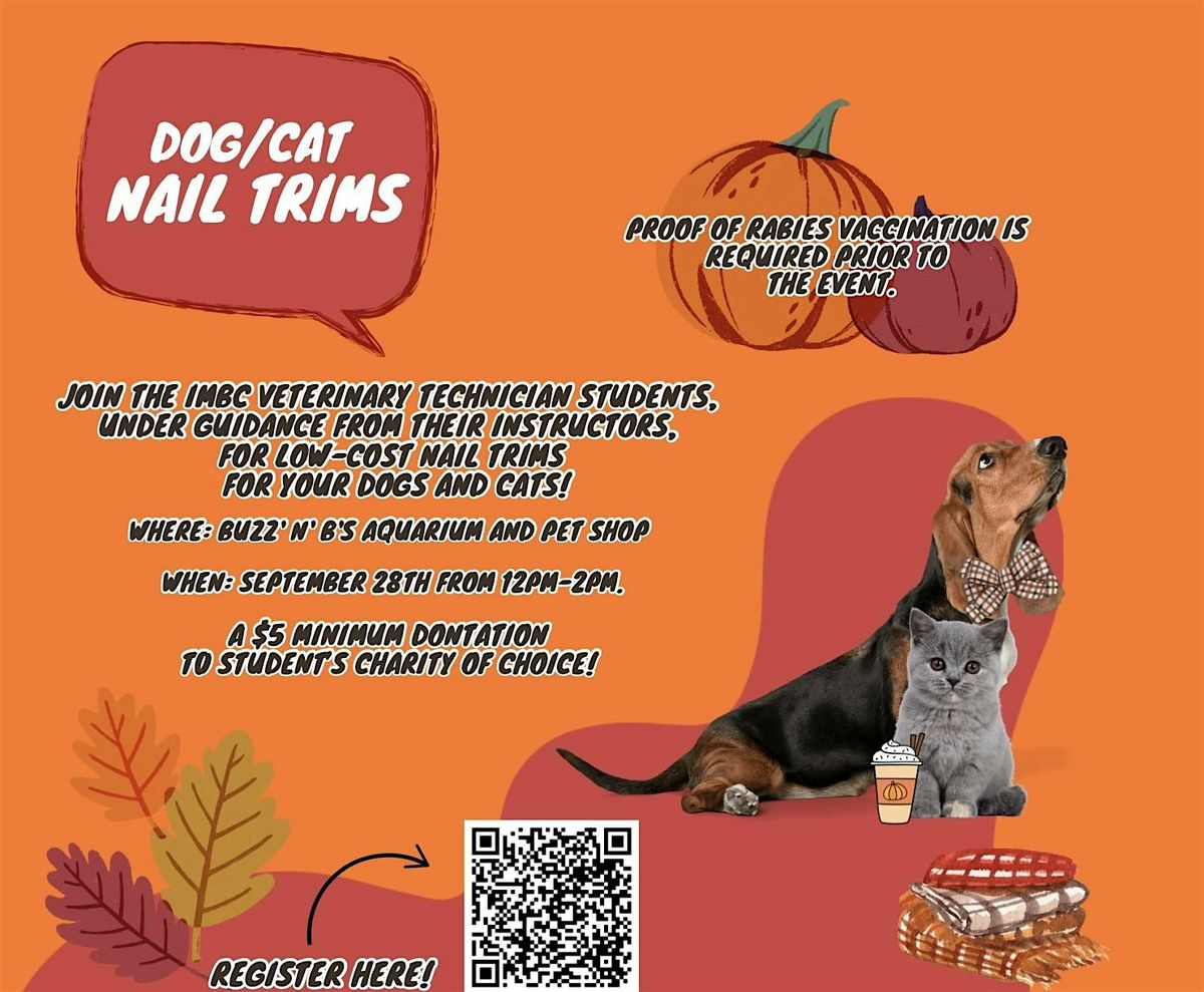 November  IMBC  Nail Trims at Buzz n' B's!