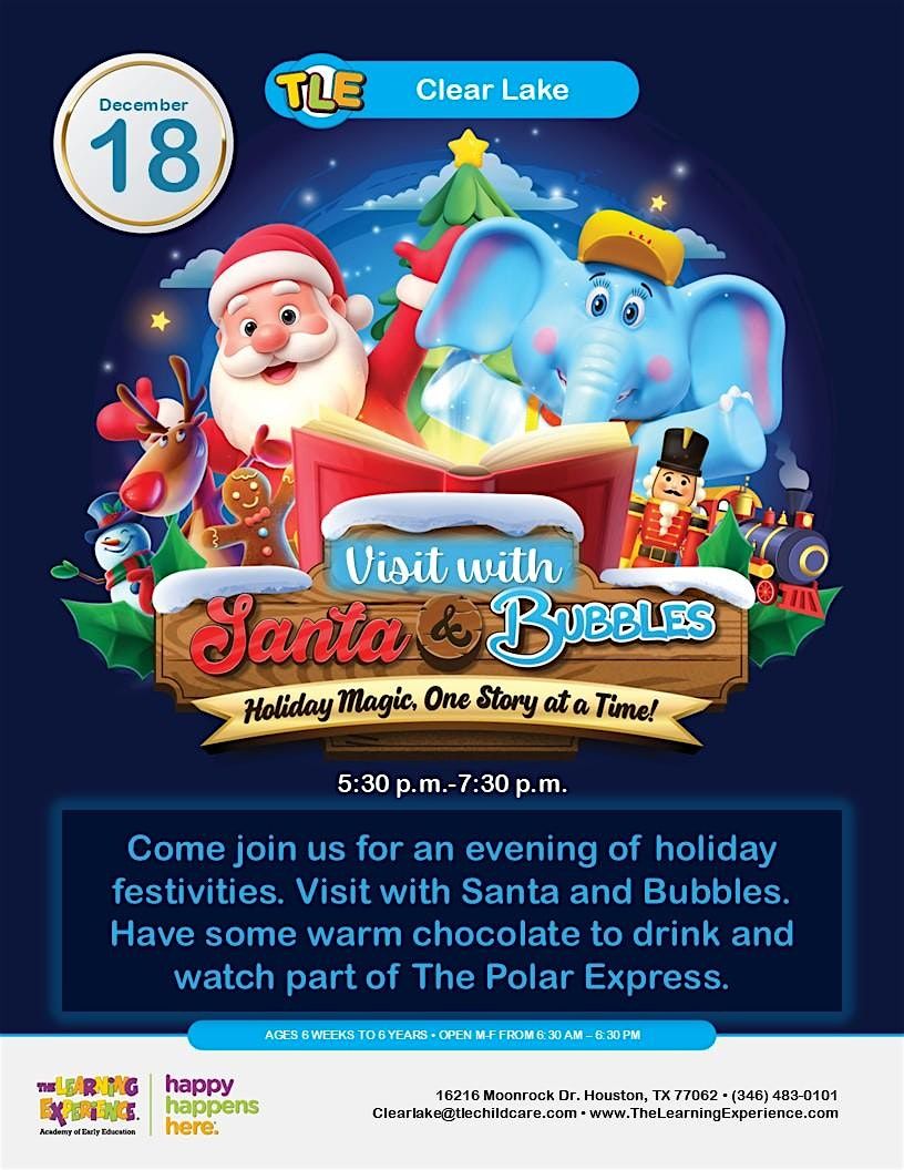 Visit with Santa and Bubbles