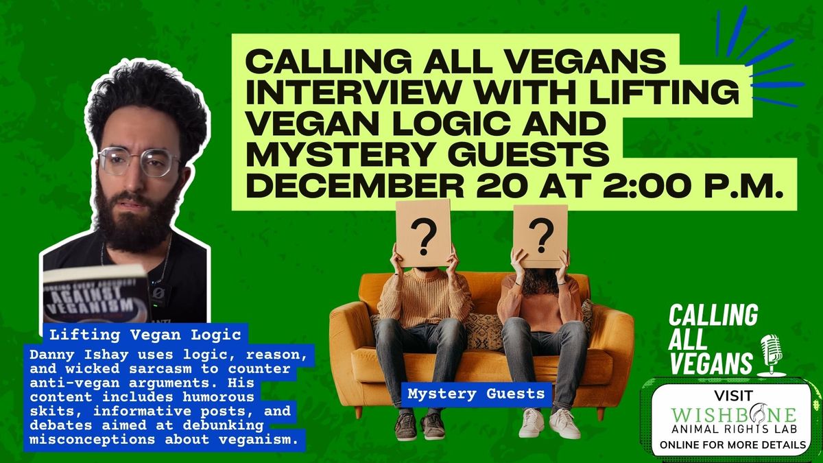 LIVE studio audience taping of The Calling All Vegans Show