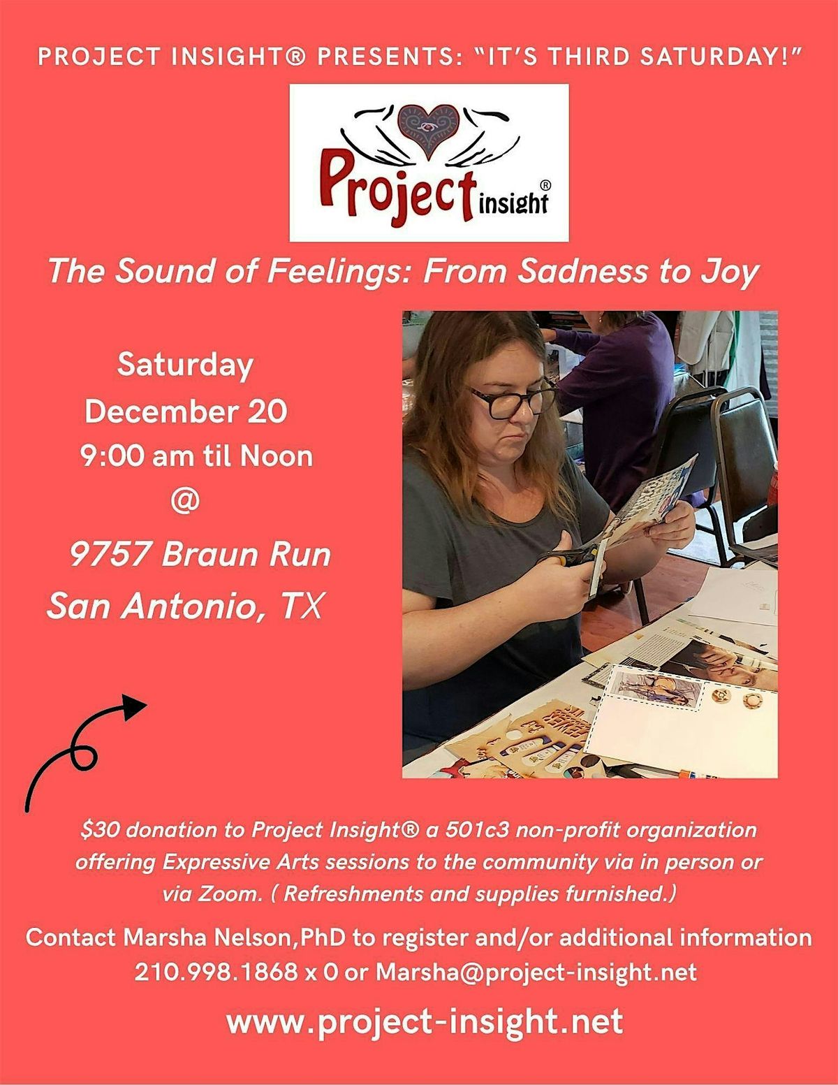 Project Insight\u00ae It's Third Saturday Workshop; "The Sounds of Feelings"