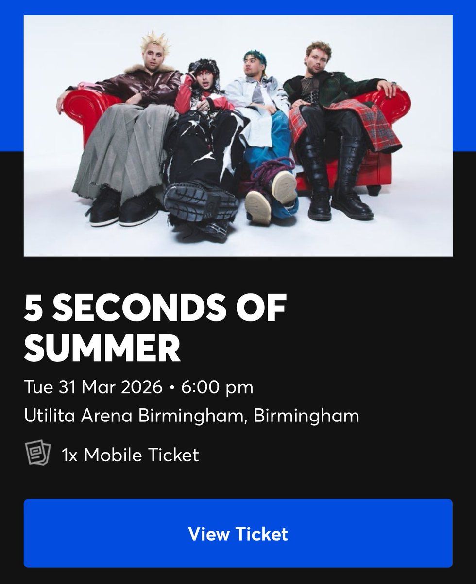 5 Seconds of Summer Birmingham Tickets