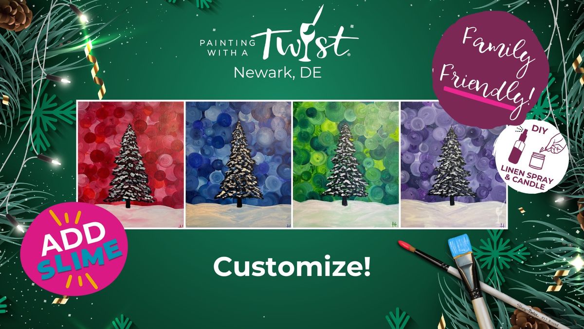 Paint & Create - Family Friendly: Swirly Trees (Choose Color)