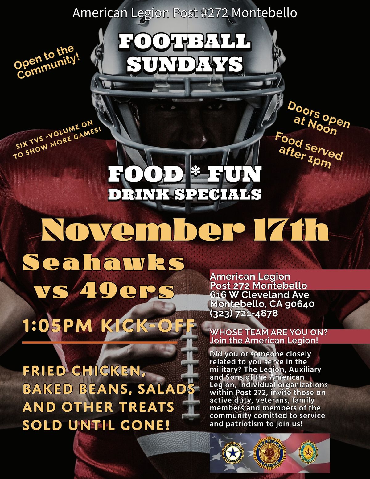 Post 272 Football Sundays