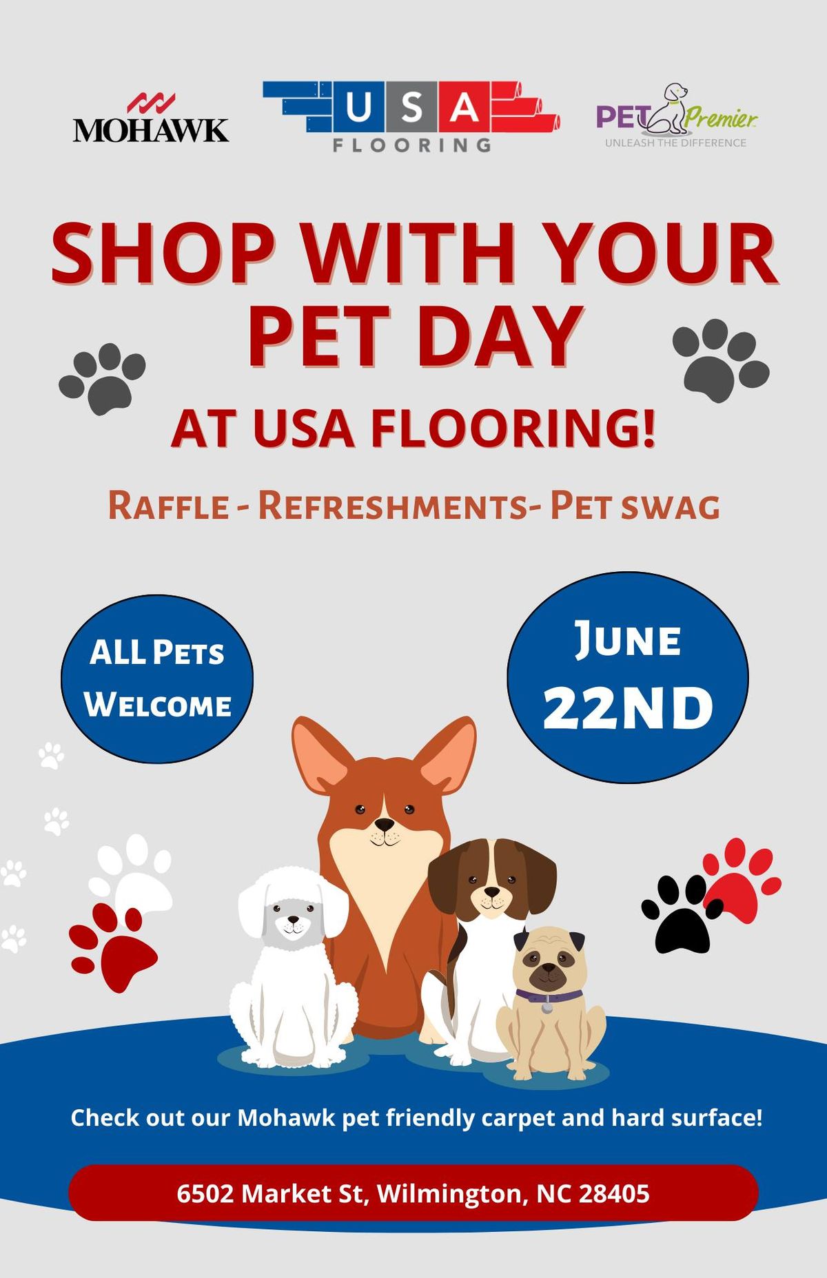 Shop with Your Pet Day! USA Flooring - Wilmington