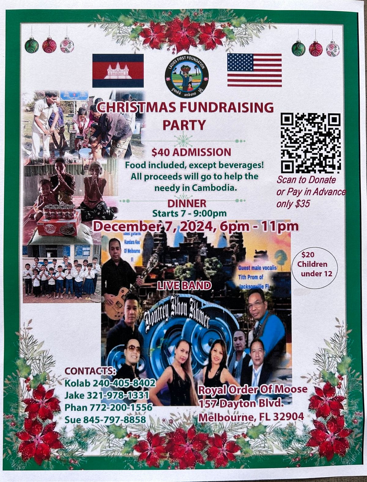 Christmas Fundraising Party for Children in Cambodia 