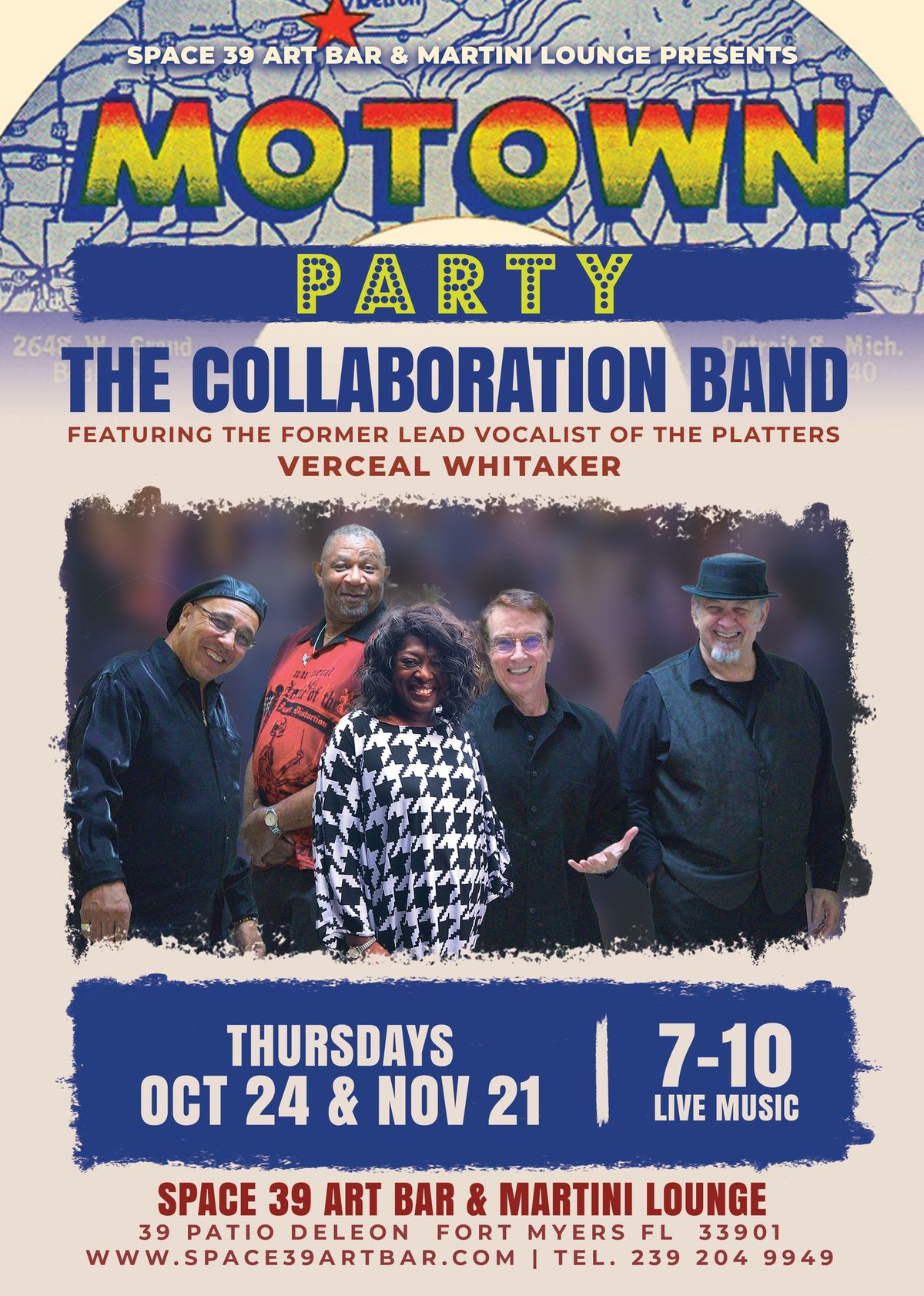 Motown Party At Space 39 Art Bar & Martini Lounge w The Collaboration Band & Verceal Whitaker