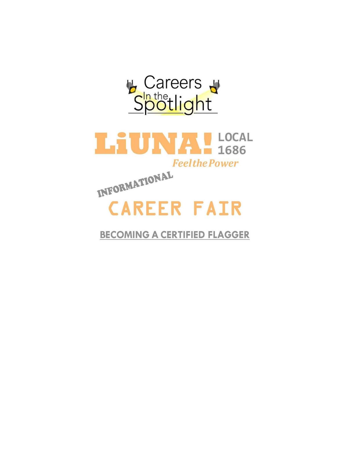 INFORMATIONAL CAREER FAIR - LiUNA local 1686