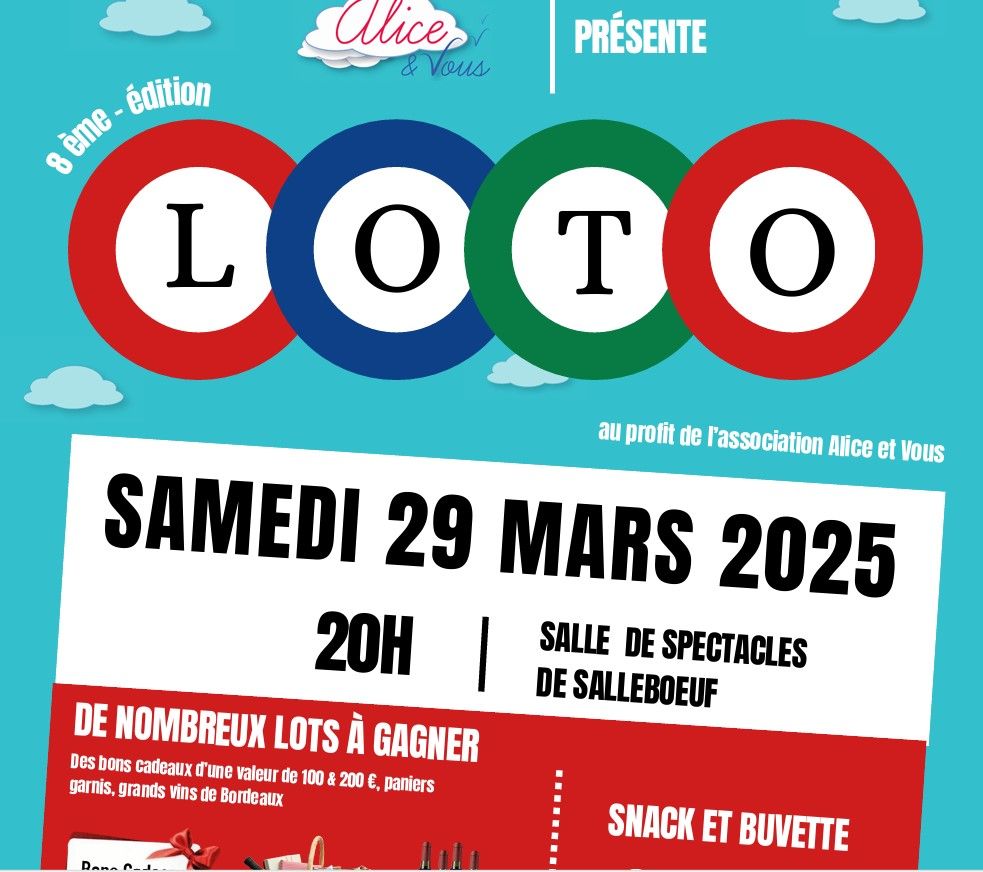 GRAND LOTO ALICE ET VOUS 2025