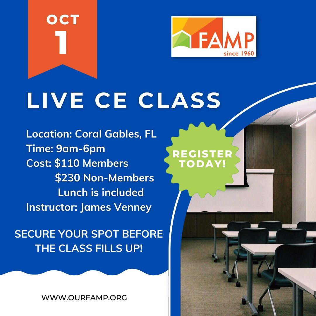 In-Person CE Class for Mortgage Loan Originators