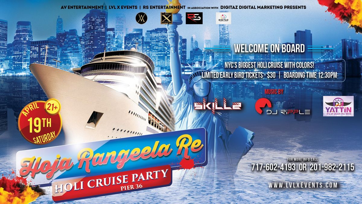 Hoja Rangeela Re! Holi Cruise Party (New York)