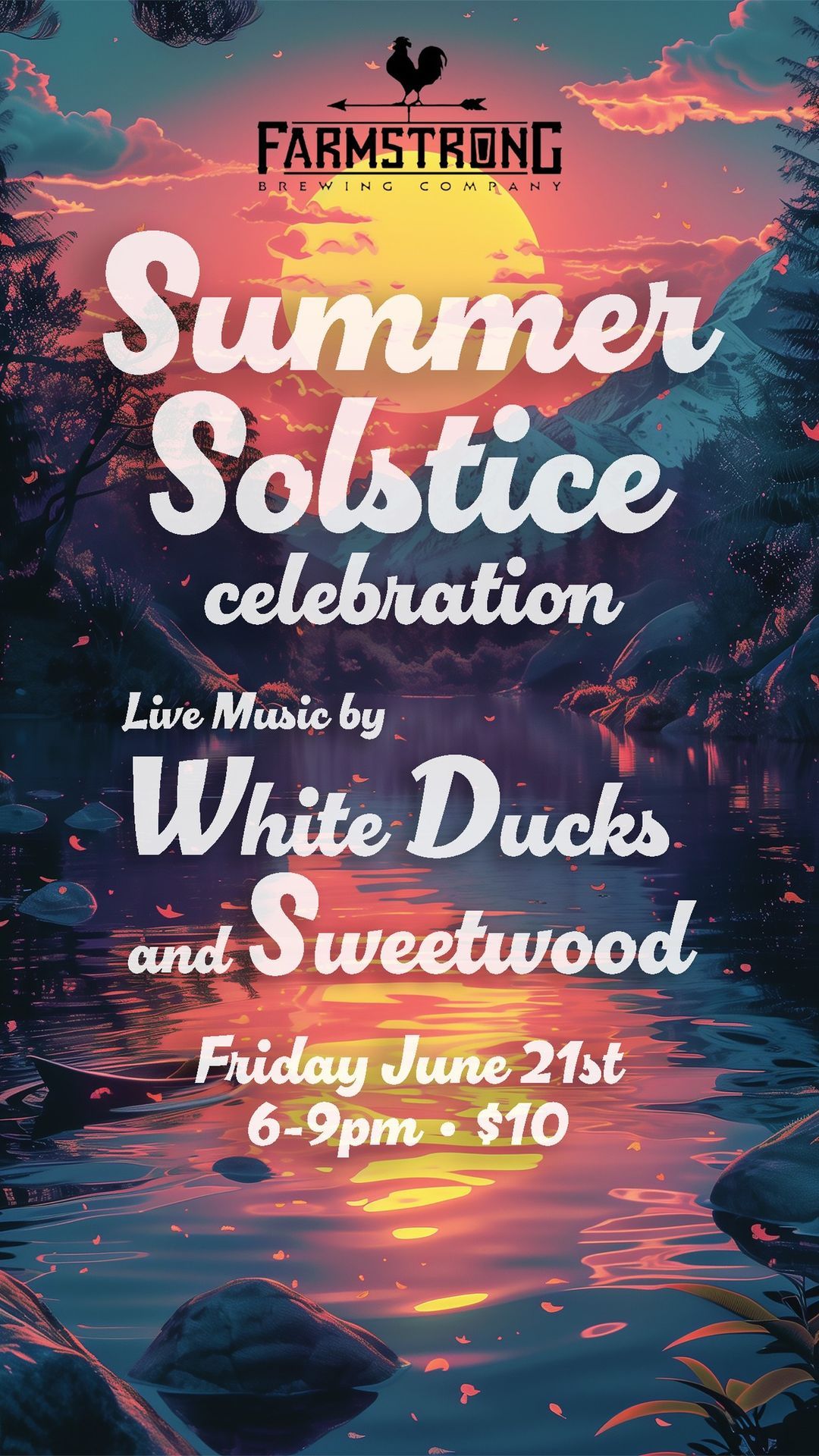 Summer Solstice Party with White Ducks and Sweetwood