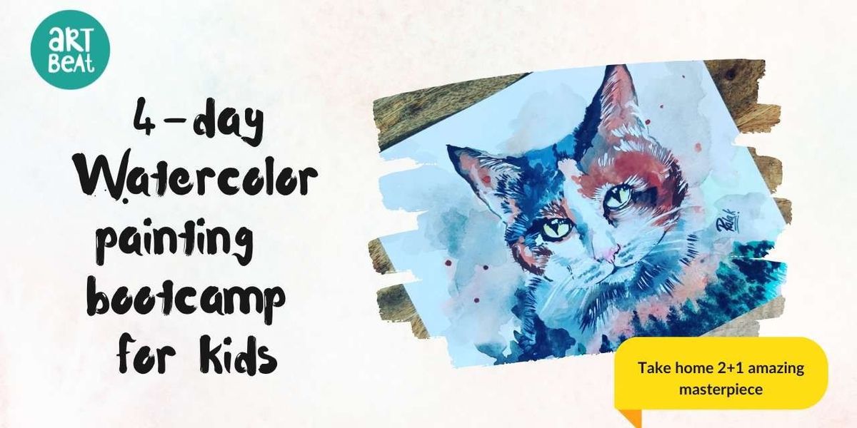 4-day Watercolor painting bootcamp for kids