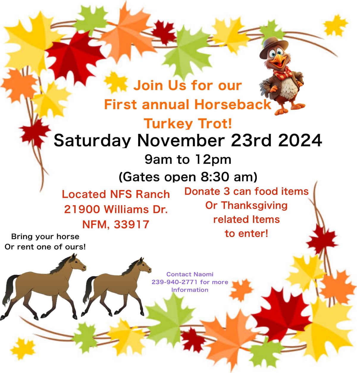 1st Annual Horseback Turkey Trot 