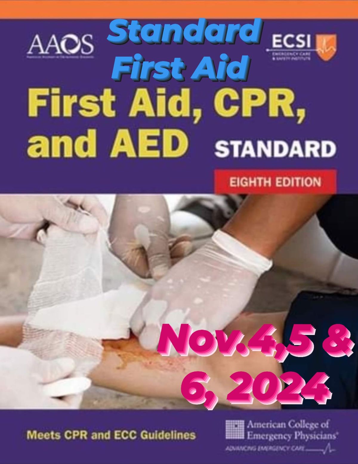 Internationally recognized Standard First Aid & CPR AED Training 