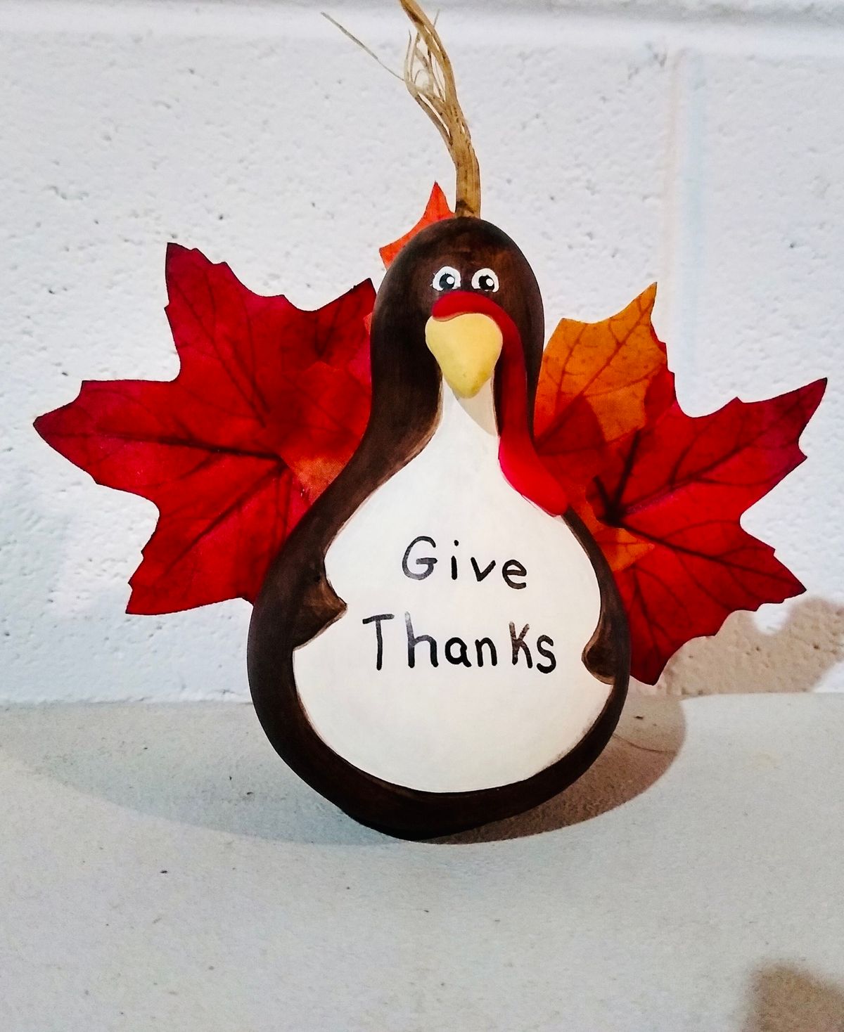 Give Thanks Turkey Gourd Painting at More Space at Your Place