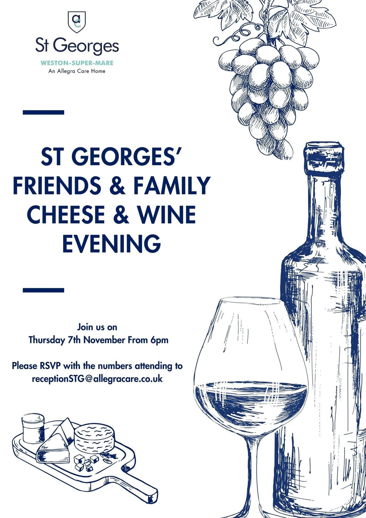 St Georges' Friends & Family Cheese & Wine Evening