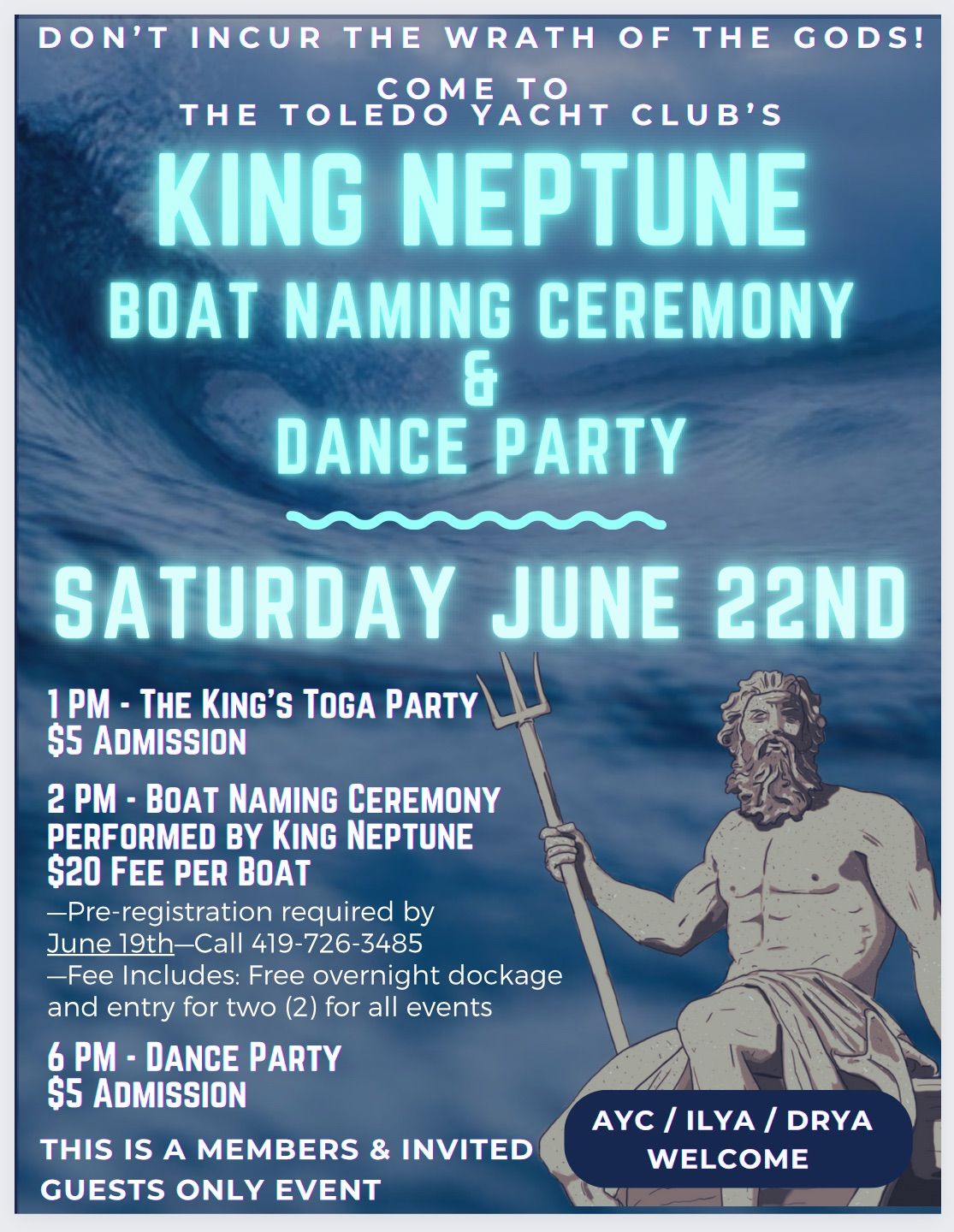 King Neptune Toga & Boat Naming Party 