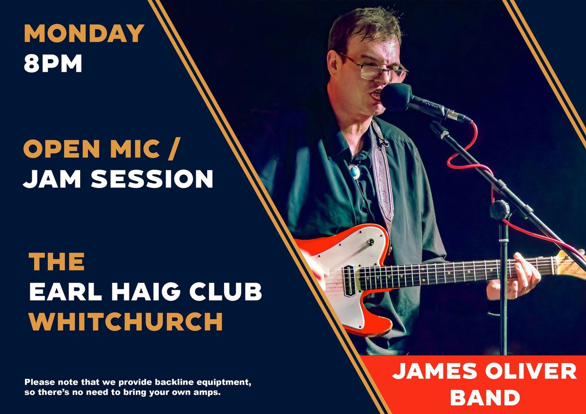 Monday Night Open Mic \/ Jam Session with James Oliver