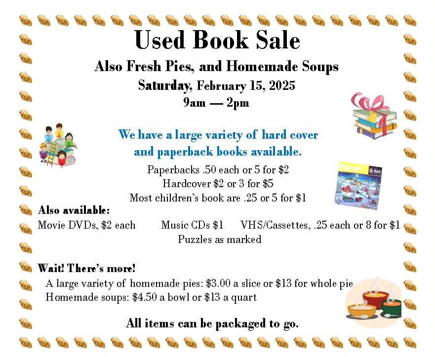 Used Book Sale (And Soup! And Pies!)