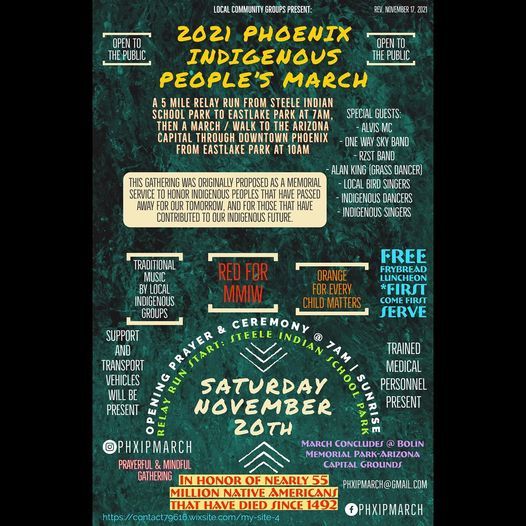 2021 Phoenix Indigenous People's March; Relay Run
