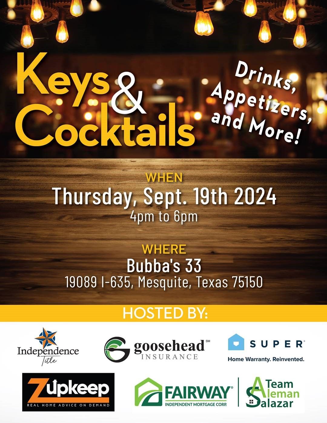 "Keys & Cocktails" Real Estate Happy Hour 