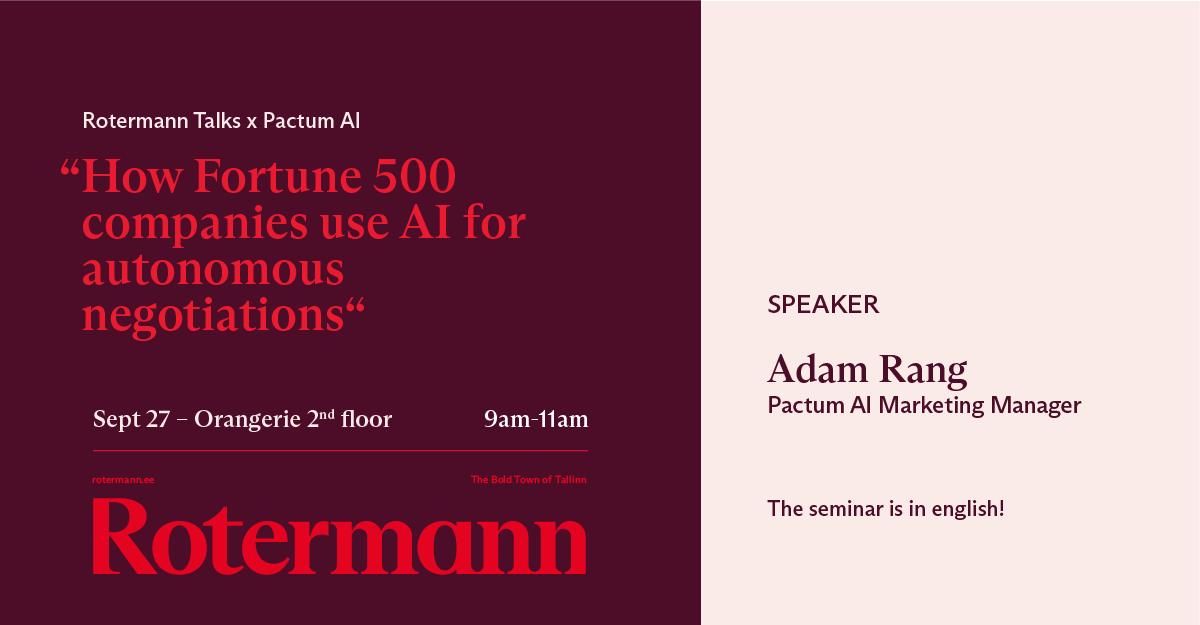 Rotermann Talks x Pactum AI 