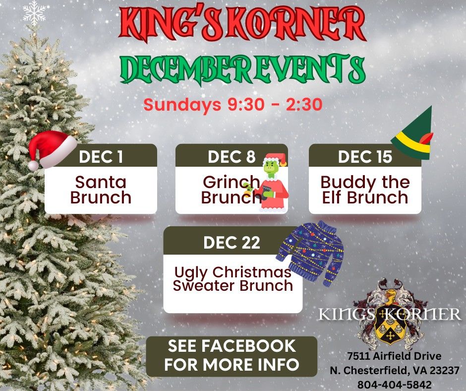 Sunday Holiday Brunches at King's Korner