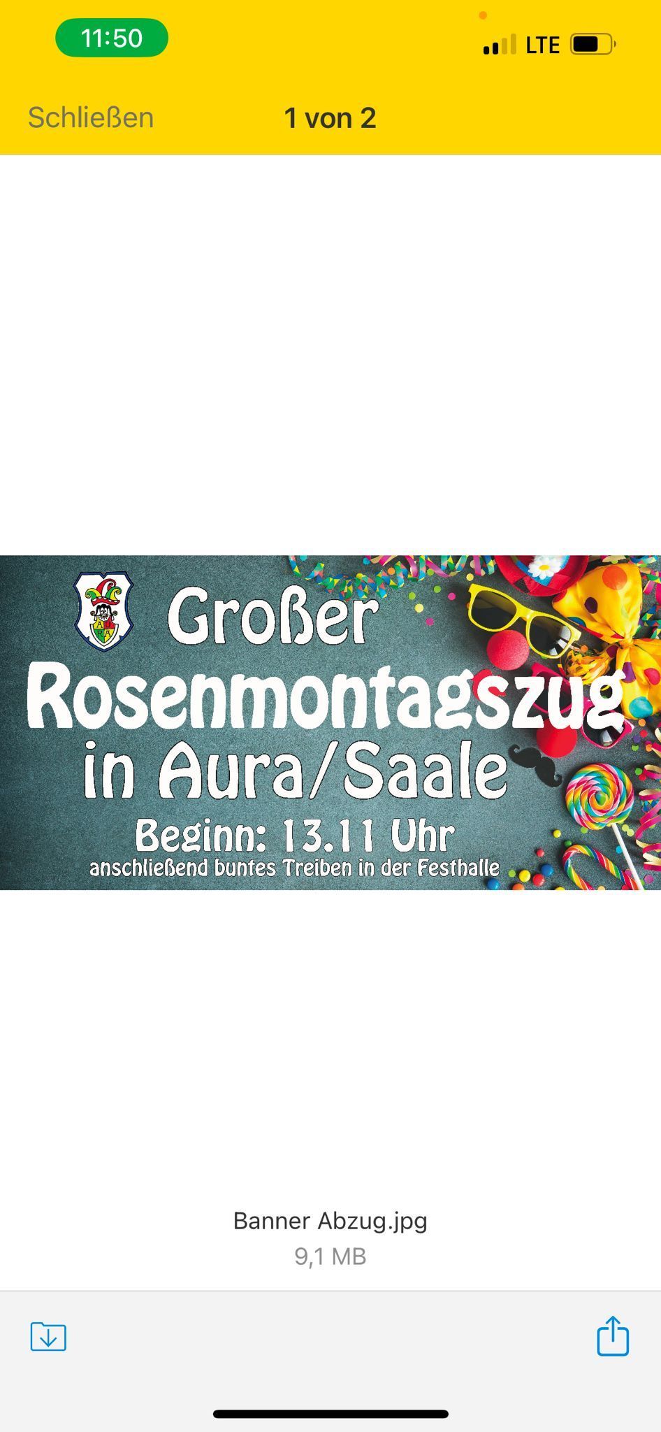 Gro\u00dfer Rosenmontagszug in Aura\/Saale