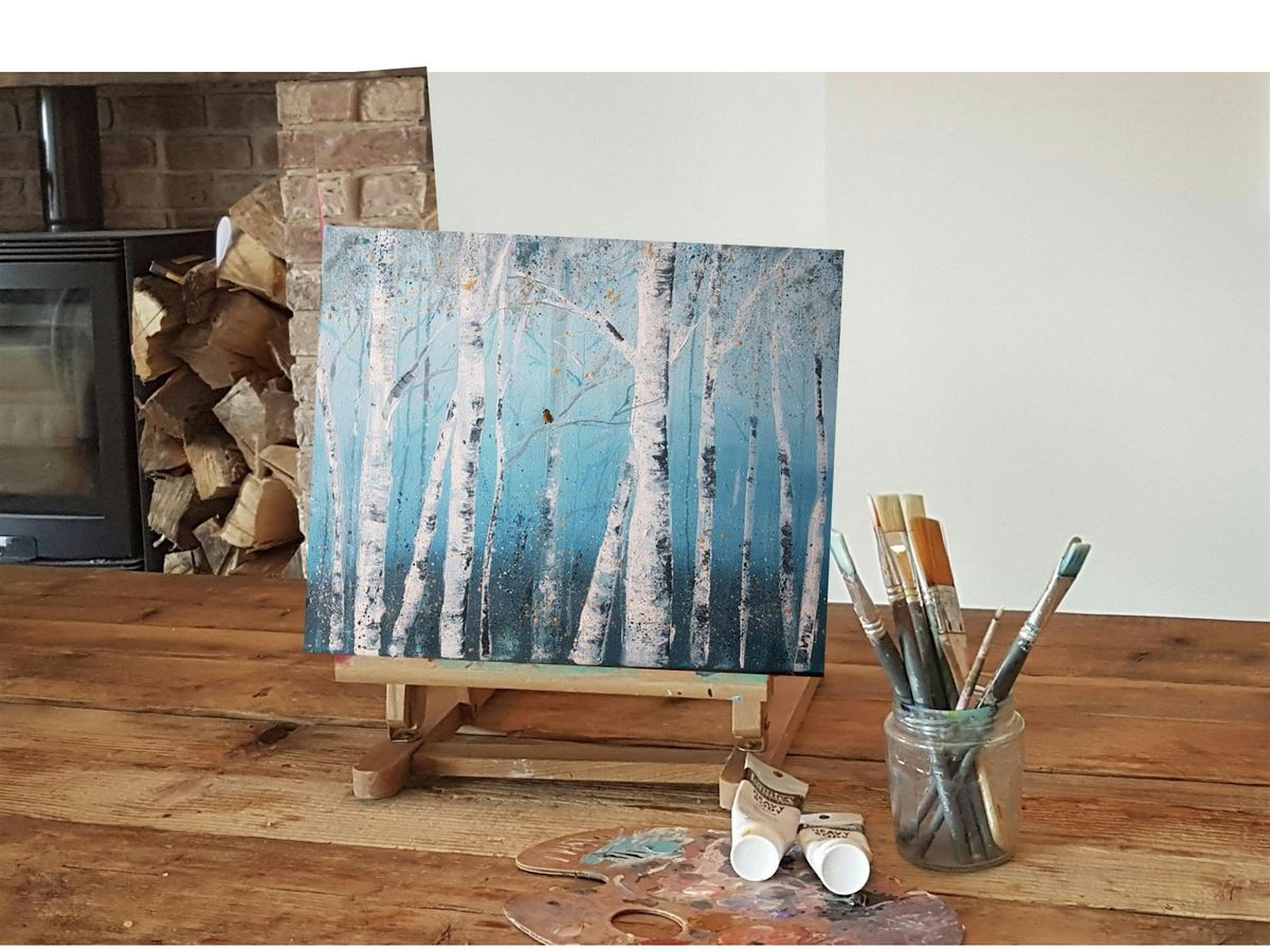 \u2018Winter Forest with robin\u2019  painting class@ The Twisted Knot, Doncaster