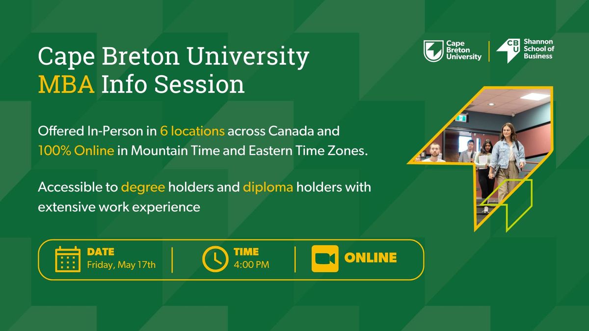 Cape Breton University MBA Online Info Session