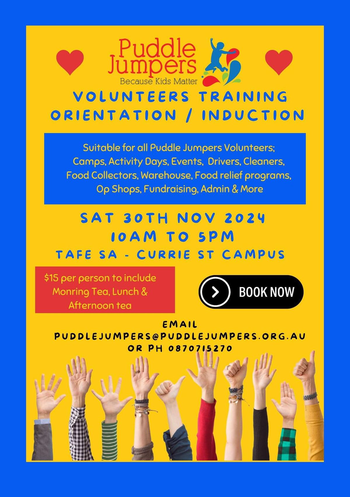 Puddle Jumpers Volunteers Inductions Training 