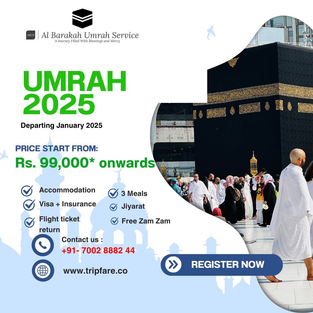 AI Barakah Umrah & Merty E Service AJourney Fille With wwtith Eessings UMRAH 2025