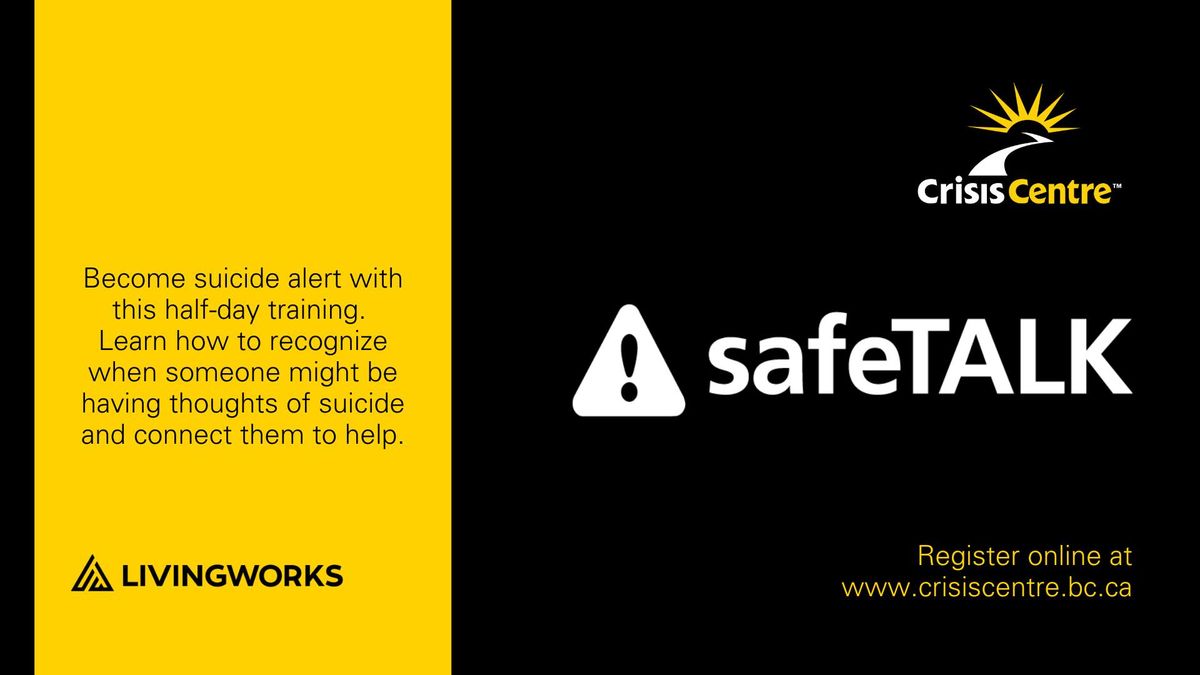 safeTALK - Suicide Alertness and Response Training