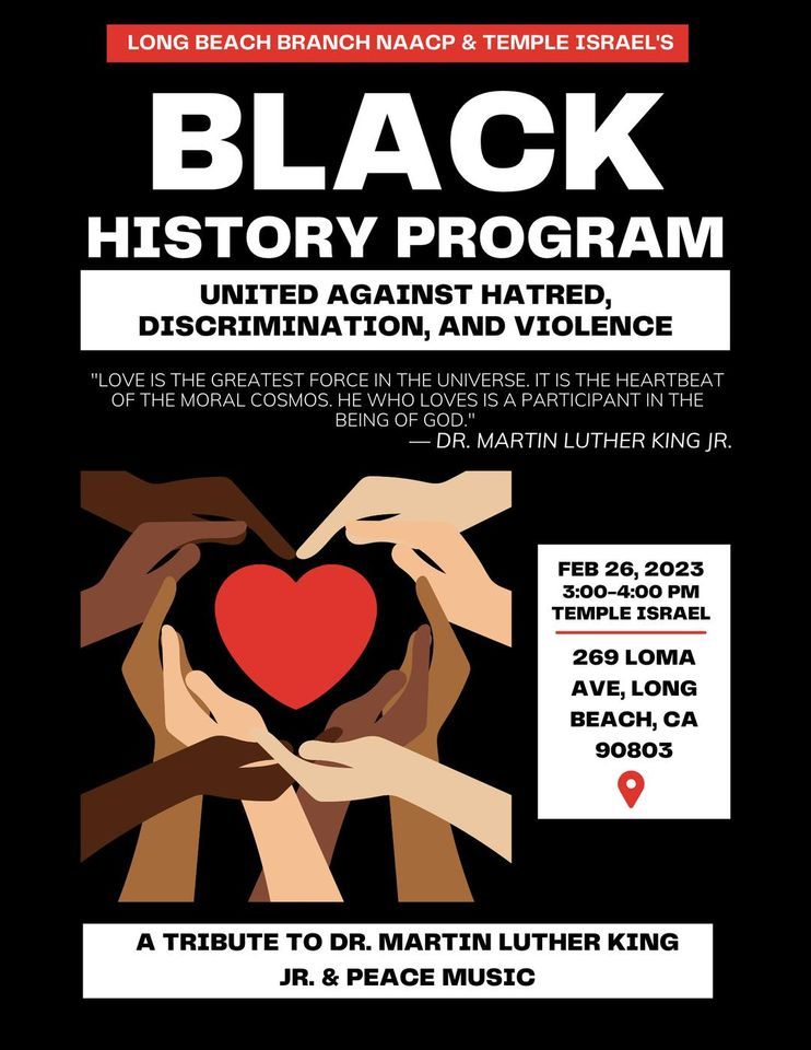 Long Beach Branch NAACP and Temple Israel's Black History Program