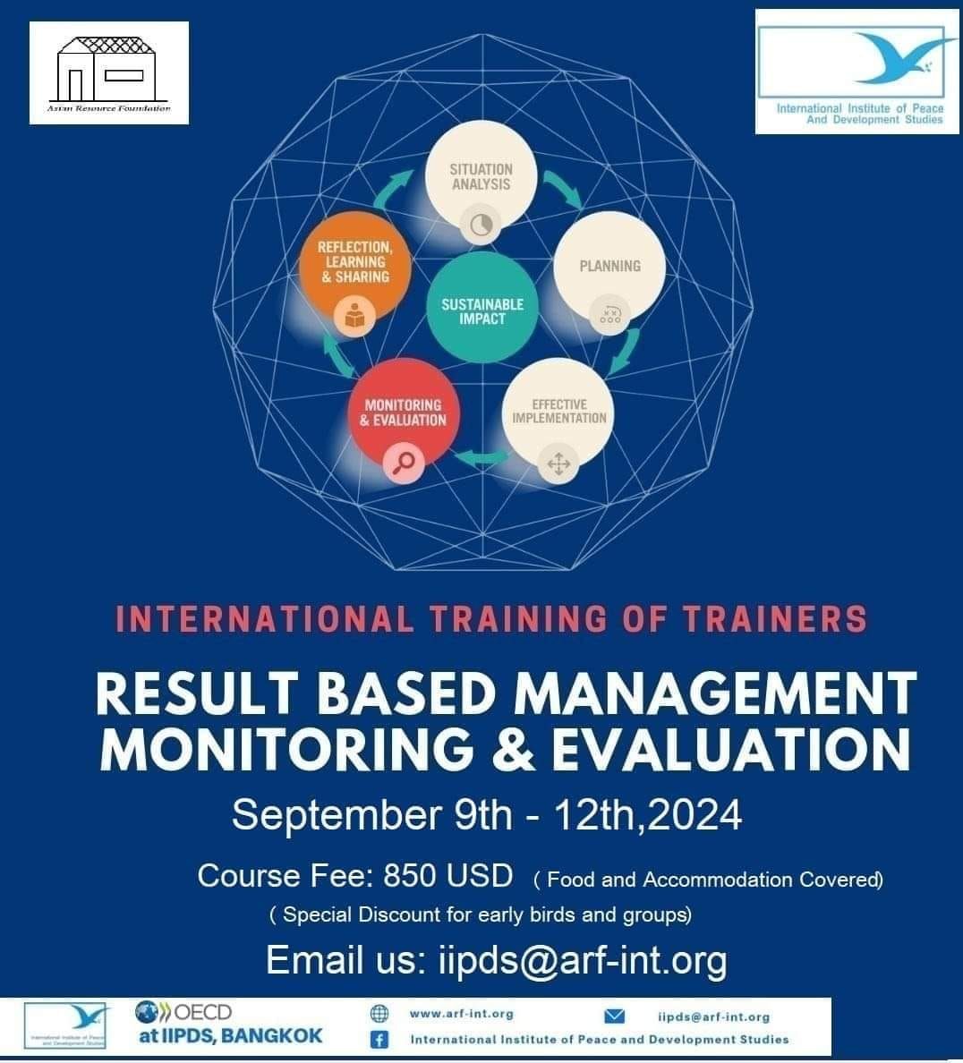 International TOT on Result Based Management Monitoring and Evaluation 