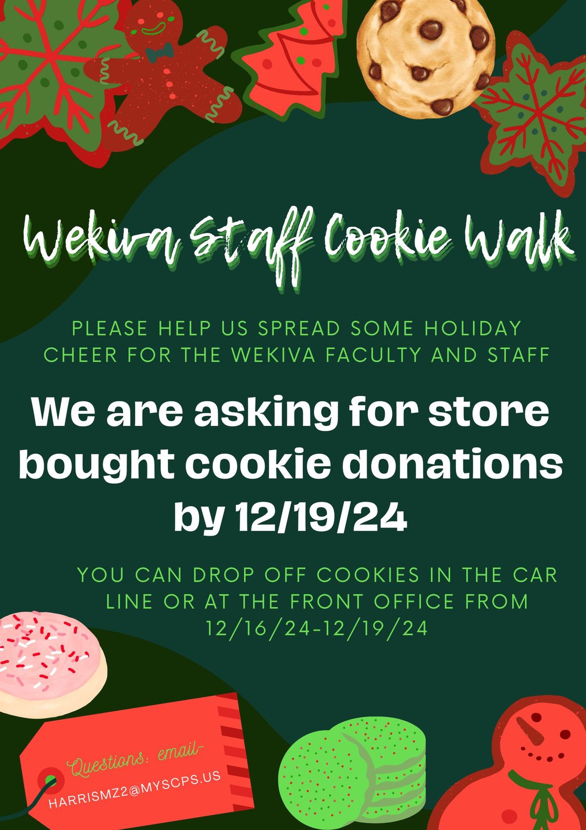 Wekiva Teacher\/Staff Cookie Walk