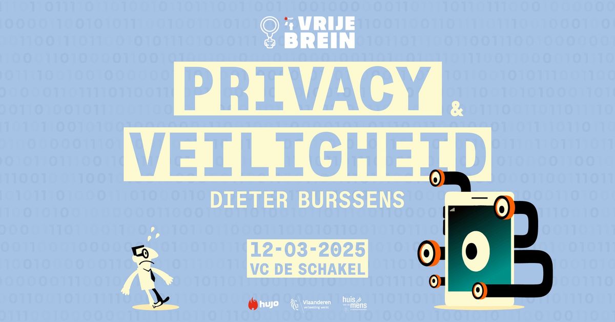 't Vrije Brein Mechelen: Privacy & veiligheid met Dieter Burssens [gratis]