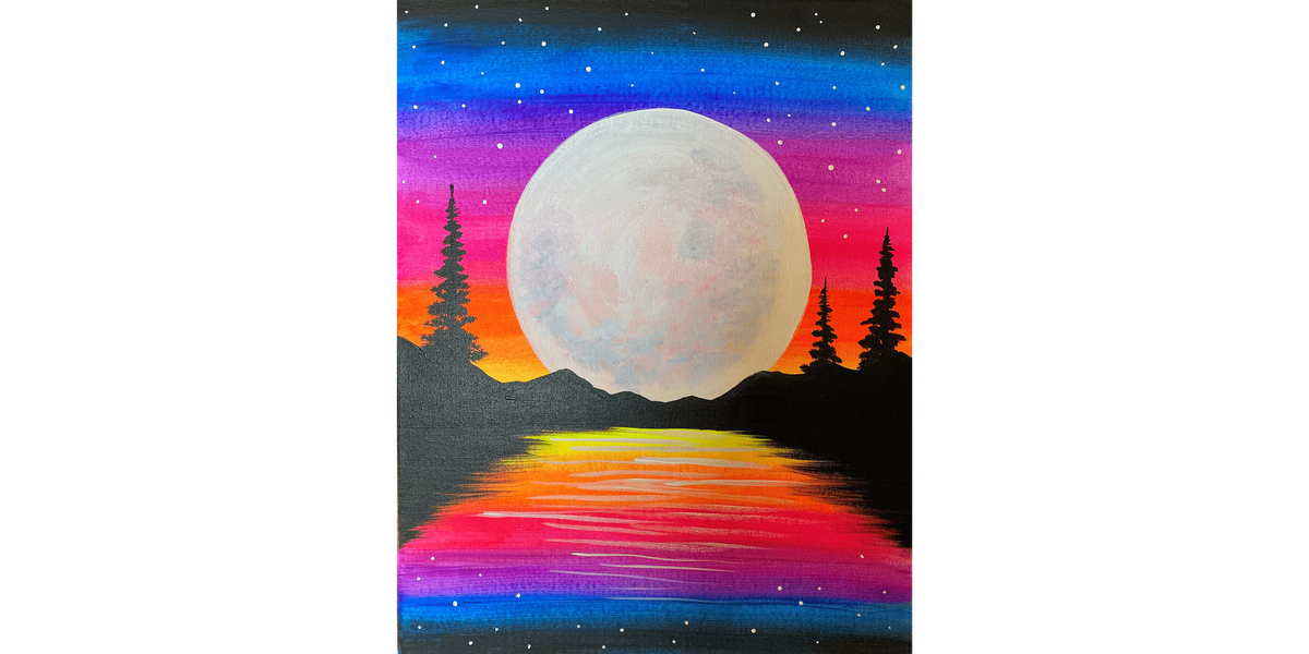 Rainbow Moon - Paint and Sip in Tyler | Classpop!\u2122